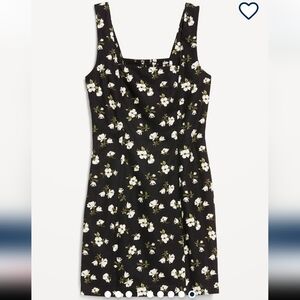 PETITE SQUARE NECK LINEN BLEND DRESS (NWT)